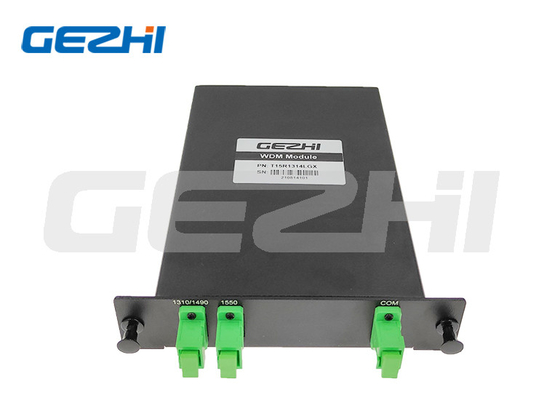 FTTH 시스템인 GPON의 CATV 3 포트 필터 광학 WDM 분배기 1310/1490/1550nm LGX 카세트 모듈