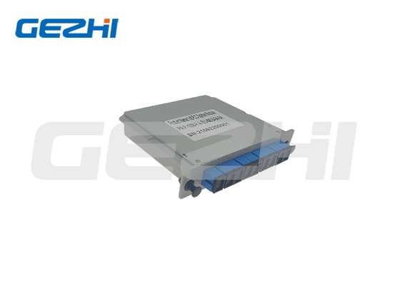 G657A 광섬유 PLC 분배기 1x8 카세트 카드 삽입 모듈