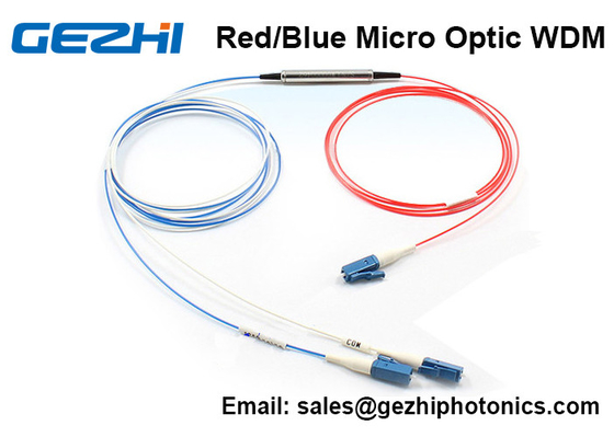주문 DWDM 시스템을 위한 빨간색 / 푸른 미세광학 WDM 3 항구 C 밴드 DWDM 필터 online manufacture