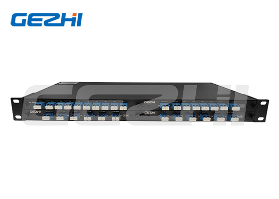 주문 모니터와 100GHz 8Channel DWDM 먹스 역다중화기 두 부분으로 된 섬유와 4 슬롯 1U 랙 마운트에서 회색 1310nm 광대역 공항 online manufacture