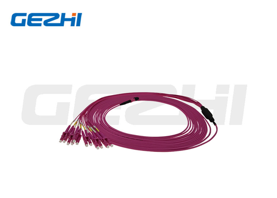 주문 MPO 8 핵심 OM4 다중 모드 패치 캐이블 시리즈 MPO LC 패치 코드 땋아 늘인 머리 online manufacture