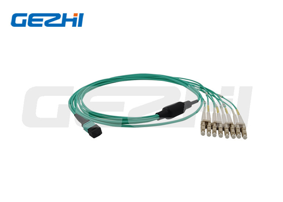 주문 LC에 대한 MPO 8/12 섬유 OM3 50/125 다중 모드 광섬유 패치 코드 브레이크아웃 케이블 online manufacture