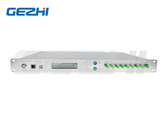 주문 RS232 및 이더넷 인터페이스 랙마운트 1×N ((N≤8) 1260~1650nm 파장 범위의 광 스위치 온라인 제조
