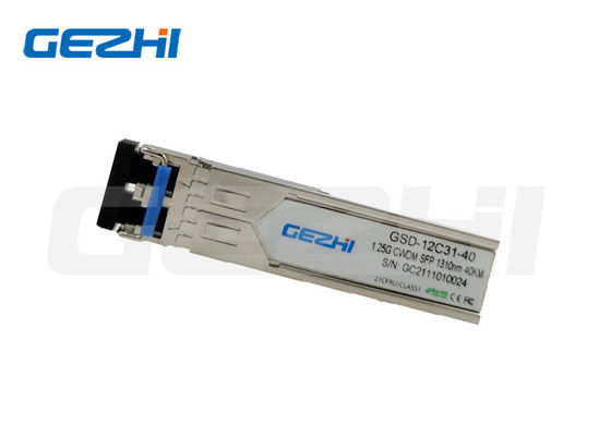 주문 단일 모드 광섬유용 1.25Gbps 데이터 속도 1310nm 파장 40Km 거리 CWDM SFP 광 트랜시버 모듈 온라인 제조