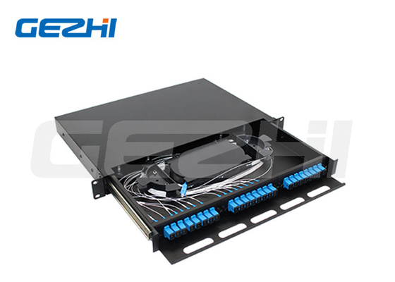 주문 슬라이드 철수 가능한 광섬유 상자 24 코어 SCUPC 1U ODF 광 분배 프레임 online manufacture