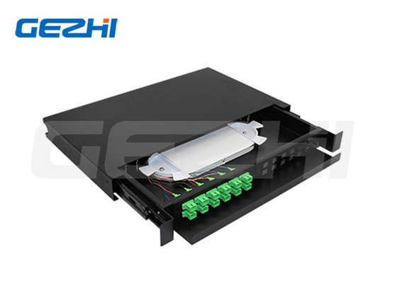 주문 LCUPC SCUPC 1U ODF 광학 배포 프레임 슬라이드 철수 가능한 24 코어 광섬유 상자 online manufacture