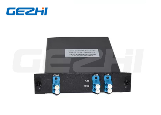 주문 100GHz FTTX 1310nm 2CH 광학 Mux Demux OADM DWDM 추가 드롭 모듈 online manufacture