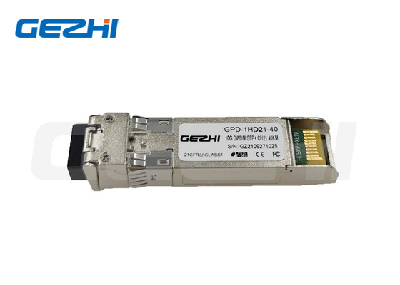 주문 10G DWDM SFP+ 트랜시버 40KM 16dB EML C 대역 50GHz 100GHz 200GHz ITU 그리드 online manufacture