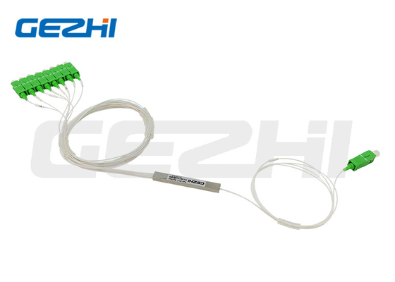 주문 1x8 광섬유 PLC 스플리터 블록성 스테인리스 스틸 튜브 G657A1 SC/APC 커넥터 online manufacture
