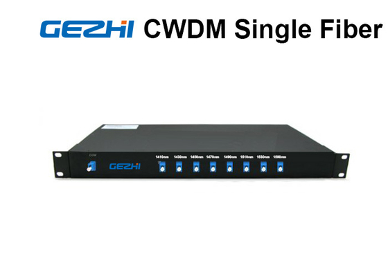 8 채널 CWDM 먹스 역다중화기 단순한 Uni - 지향성인 1RU 선반 장착 단일 파이버