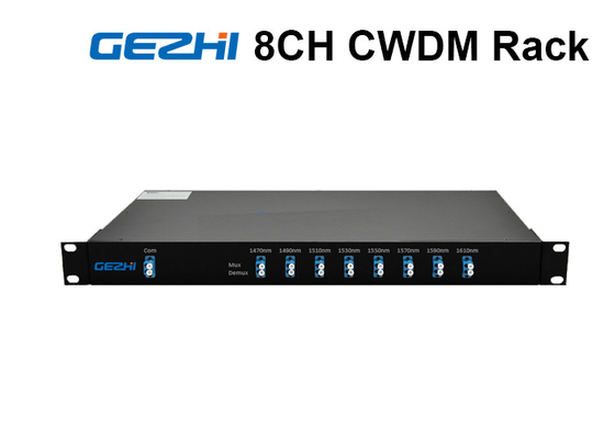 CATV 링크를 위한 1RU 렉 섀시 WDM 광섬유 멀티플렉서 LC / UPC 이중 통신