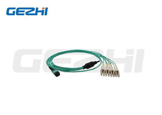 낮은 PDL 멀티모드 패치 케이블 MPO OM3 12 섬유 MPO 트렁크 케이블