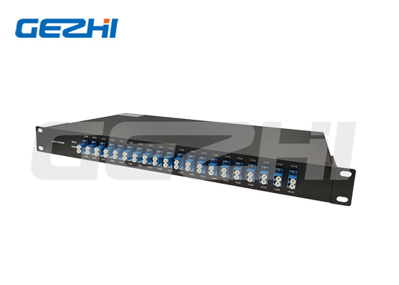 18CH CWDM 먹스 역다중화기 모듈 1270년 - 1610nm LC / UPC 20nm 멀티플렉서