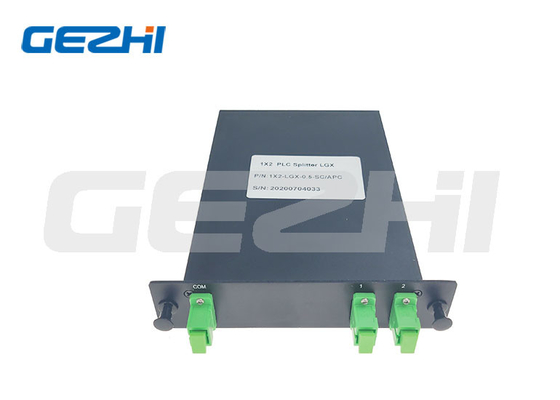 FTTH FTTA 배전상자를 위한 1x2 LGX 박스 섬유 광 분배기 1*2 SC / APC 연결기