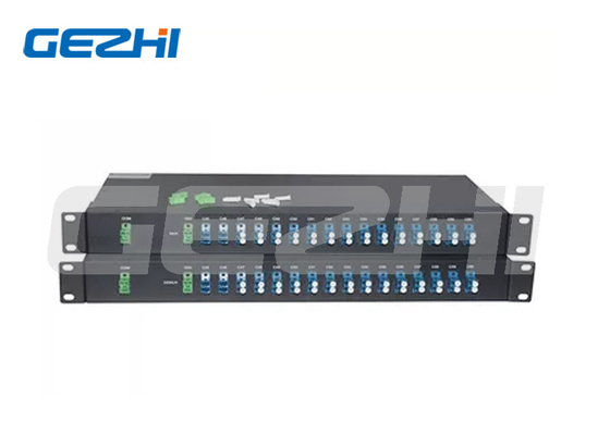 16 채널 듀얼 파이버 DWDM Mux Demux 1U 랙 마운트 LC UPC