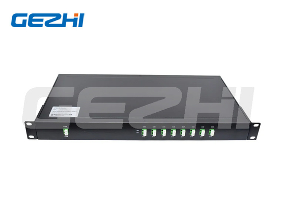 2x8ch DWDM 먹스 역다중화기 모듈 낮은 푸시 다운 리스트 19 인치 1U 랙 말 탄 LC 자동 위상 조정