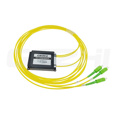 커스터마이징 가능한 DWDM Mux Demux, 삽입 손실 ≤7.0dB, 작동 온도 -40°C~+85°C, 채널 간격 100GHz ~ 5GHz