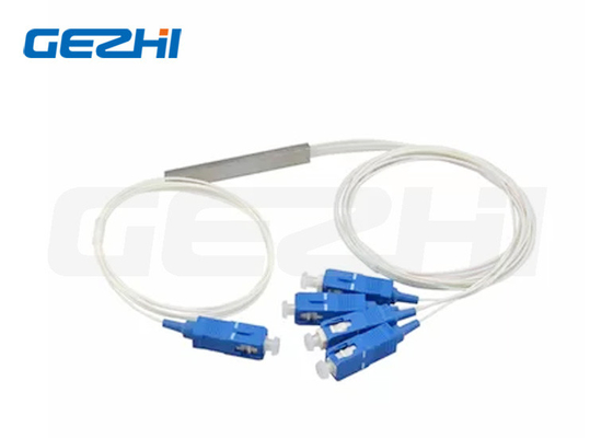 1x4 SC UPC 9/125 Um G657A1 0.9mm 화이트 케이블 미니 PLC 스플리터
