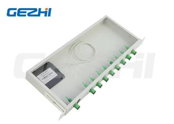 FTTH FTTB FTTX PON CATV용 저삽입 손실 1U 19인치 랙 마운트 PLC 스플리터