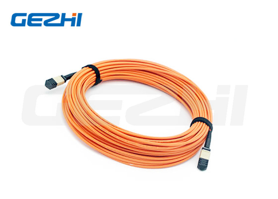 24F MPO (여성) - MPO (여성) 3.0mm LSZH 광섬유 패치 케이블 / 트렁크 케이블