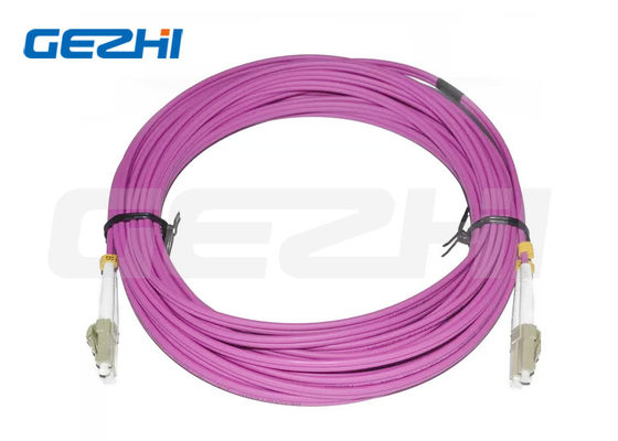 PVC 물질 광섬유 패치 케이블 10m 길이 LC DX MM 2.0 지름