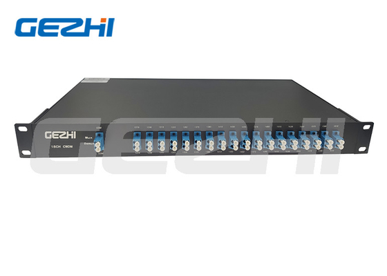 18CH CWDM 모듈 CWDM Mux Demux 16 Ch 듀얼 파이버 멀티플렉서 1U 19' 랙 마운트