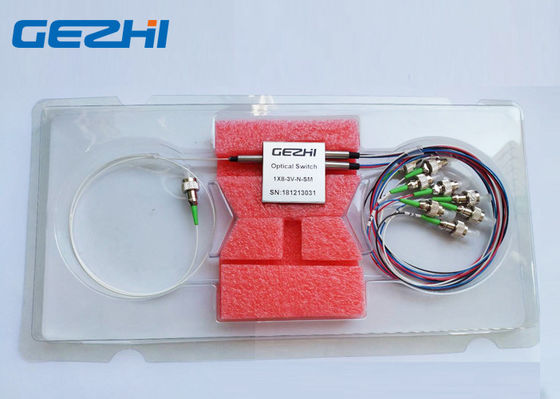 작은 Opto 기계적인 1x8는 섬유 광학 스위치를 걸쇠를 걸었습니다