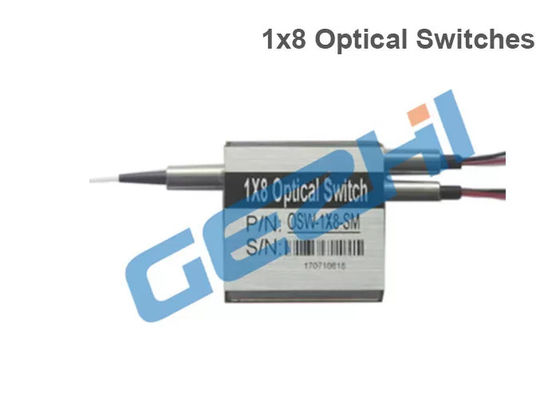 FC APC Pigtailed는 1x8T 1550nm 섬유 광학 스위치를 걸쇠를 걸었습니다